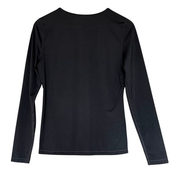Nike Women's Dri-FIT Long-Sleeve Top in Black Size M Activewear Base Layer - Picture 2 of 5